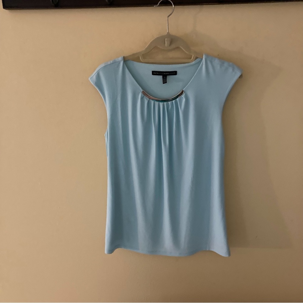 EUC, WHBM light blue lined shell, XS